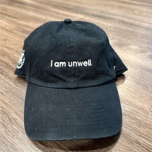 47 Brand Black Cap with Embroidered Detail